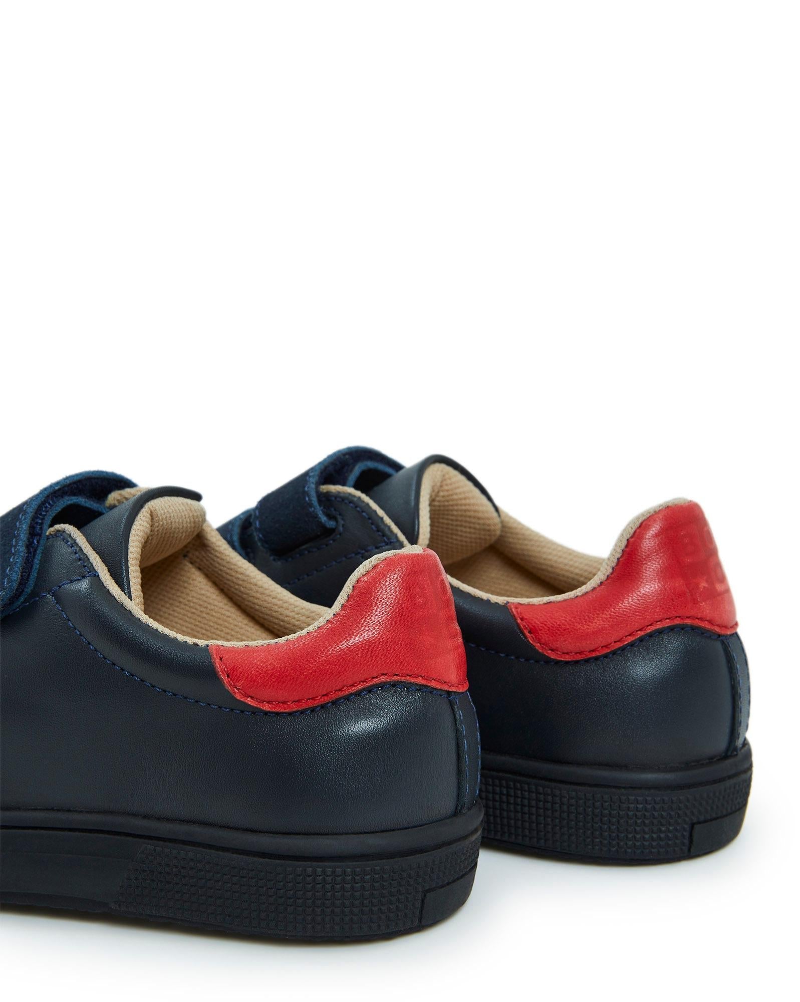 Baskets bleues en 100% cuir