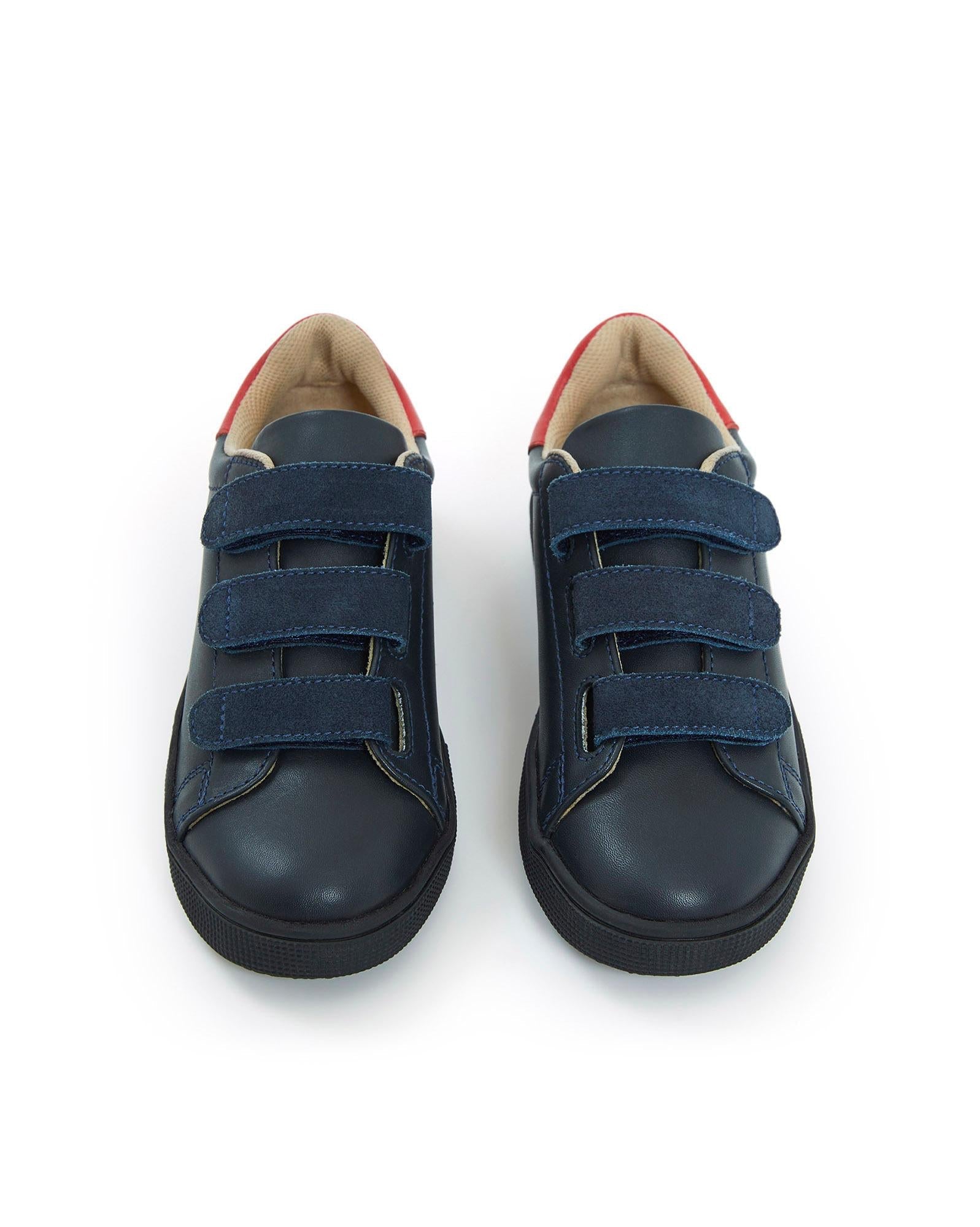 Baskets bleues en 100% cuir