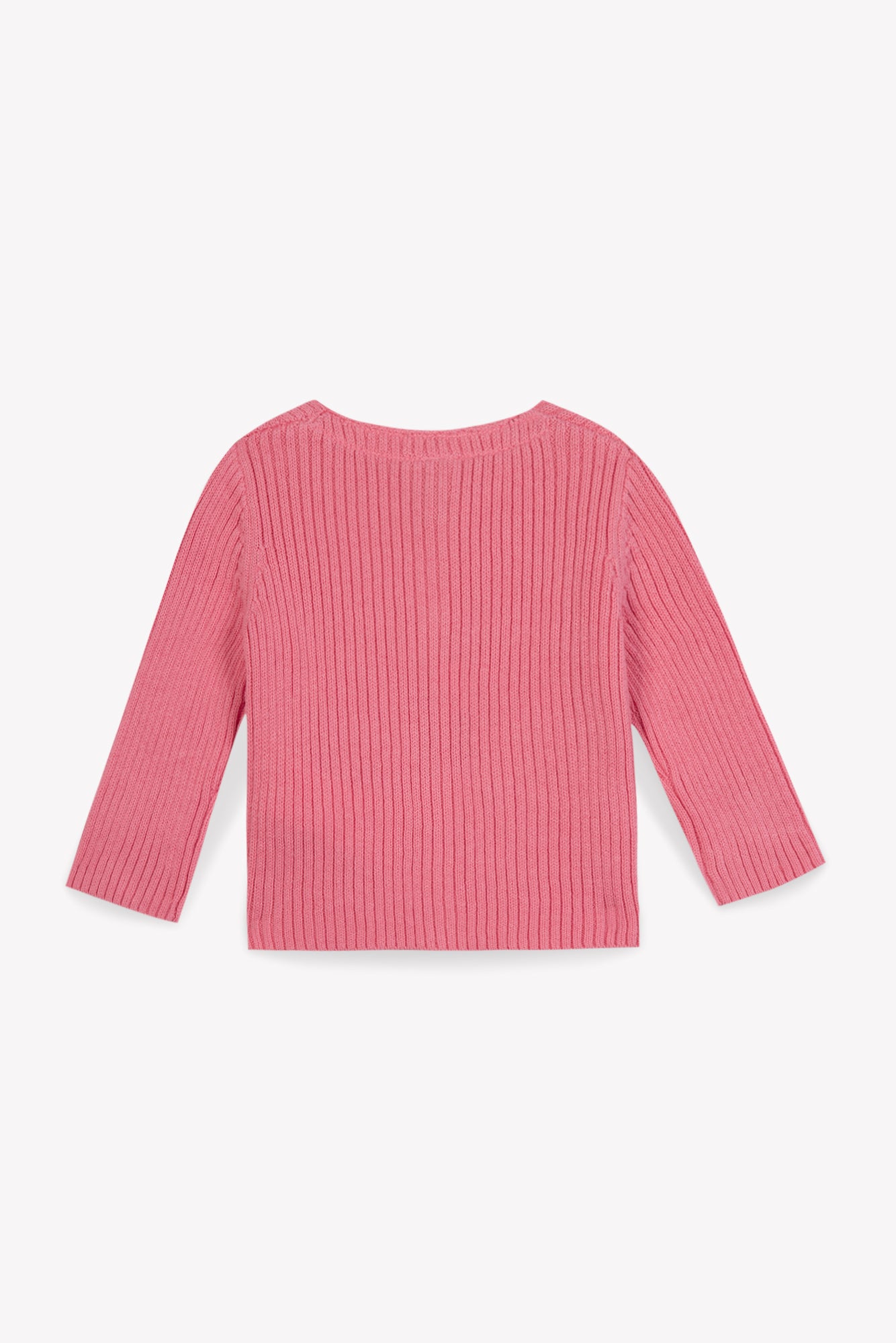Cardigan - Mouton rose Bébé coton organique
