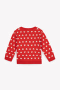 Cardigan - LILET Red Baby cotton Knitwearjacquard