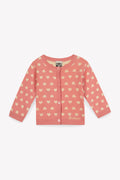 Cardigan - LILET Pink Baby cotton Knitwearjacquard