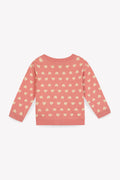 Cardigan - LILET Pink Baby cotton Knitwearjacquard