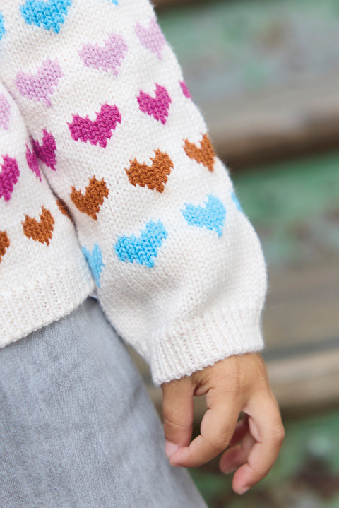 Cardigan - Coeurs LILET Beige - Image principale