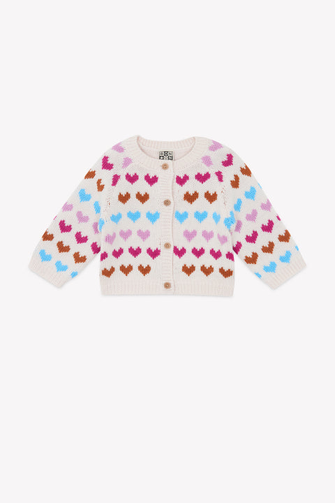 Cardigan - Coeurs LILET Beige - Image principale