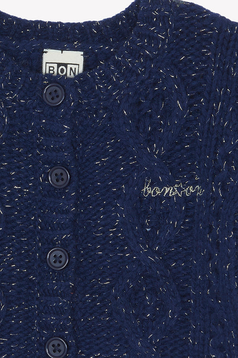 Cardigan - Jasmin Navy Bonton - Image principale