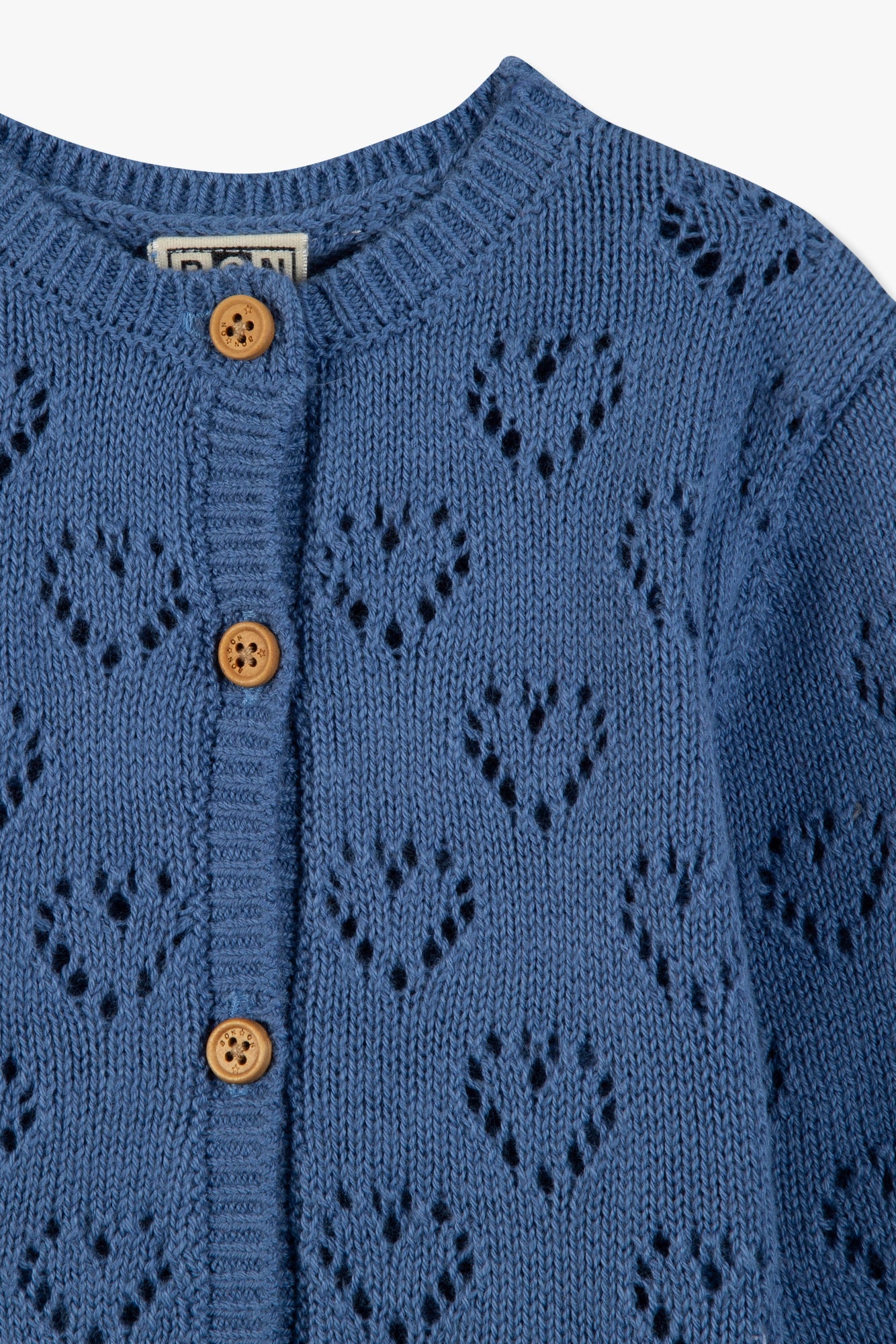Cardigan - Pointelle Blue