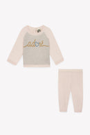 Outfit - Maxence Beige Baby in double jacquard knitting