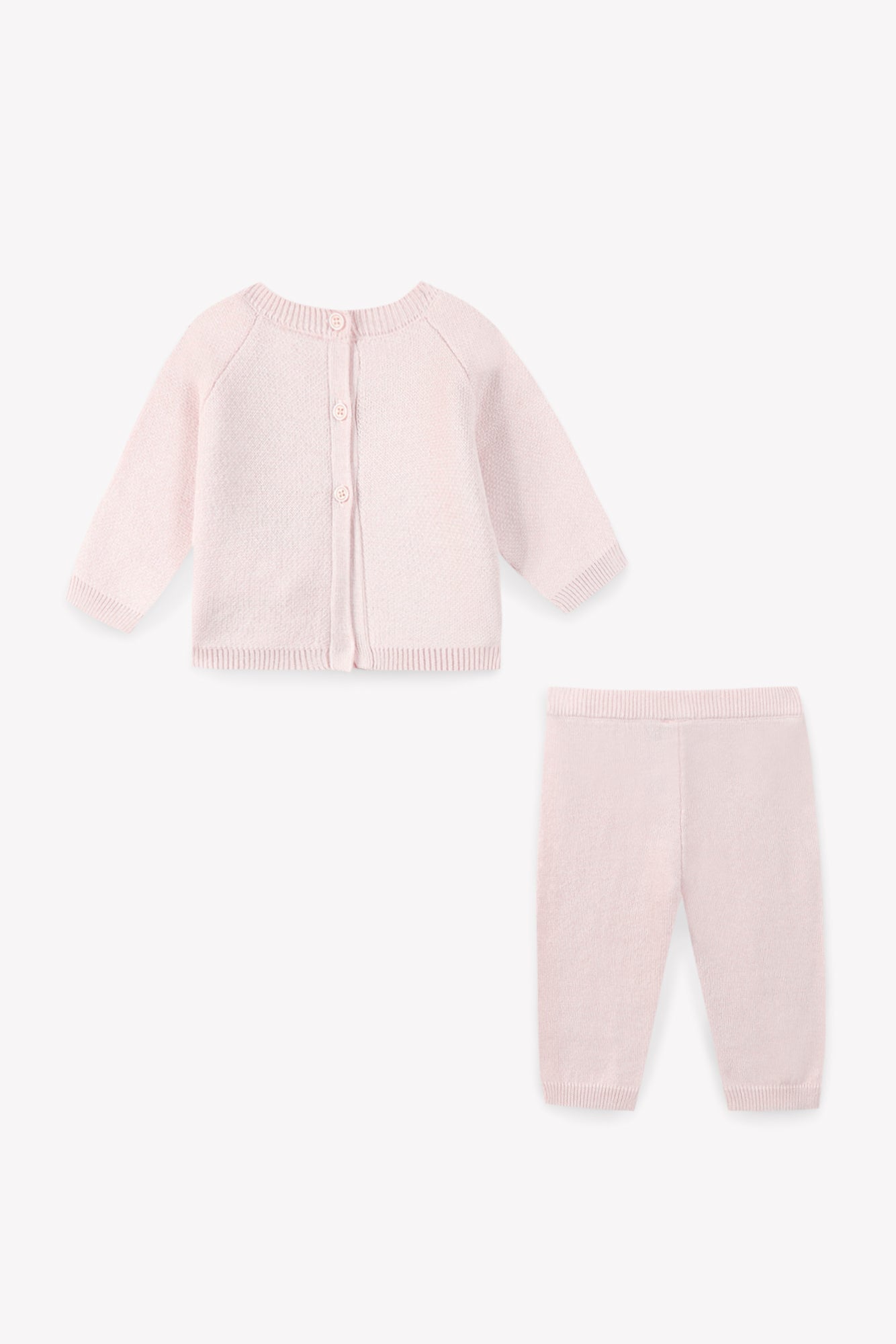 Outfit - Maxence Pink Baby in double jacquard knitting