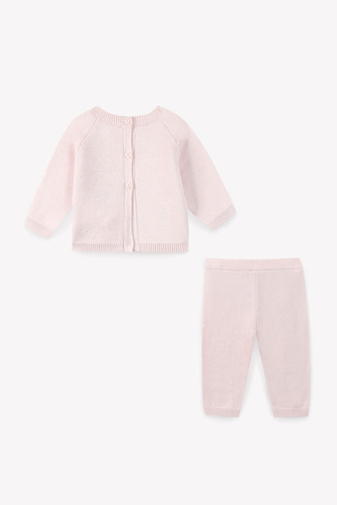 Outfit - Maxence Pink Baby in double jacquard knitting - Image principale