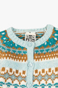 Ensemble - Toudou tricot jacquard aqua
