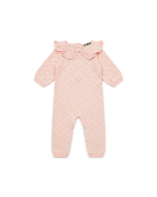 Jumpsuit Pink Baby in opening knitting