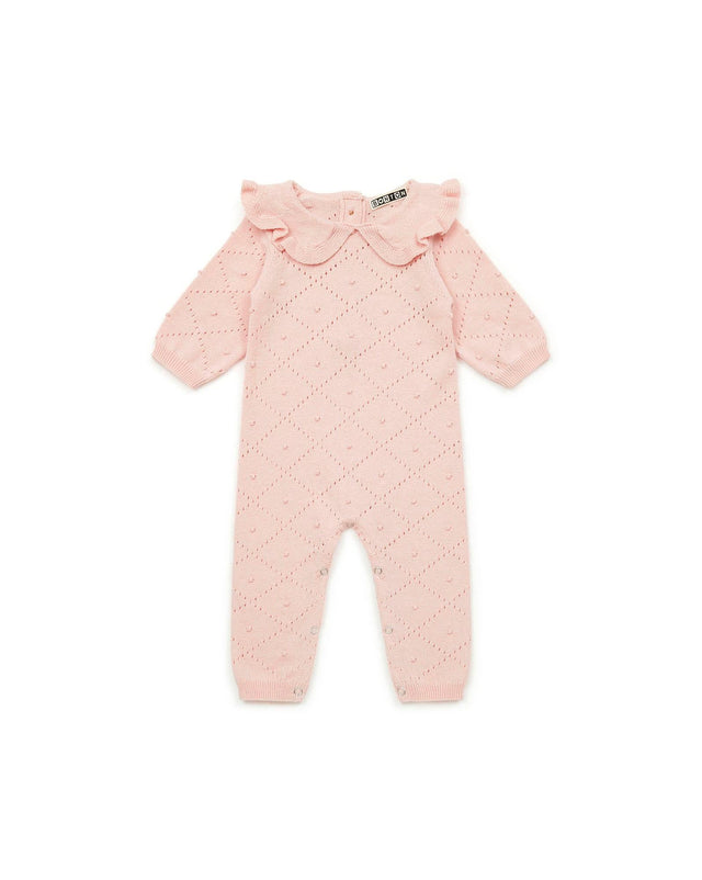 Jumpsuit - Pink Baby in opening knitting - Image principale
