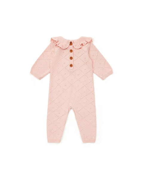 Jumpsuit - Pink Baby in opening knitting - Image principale