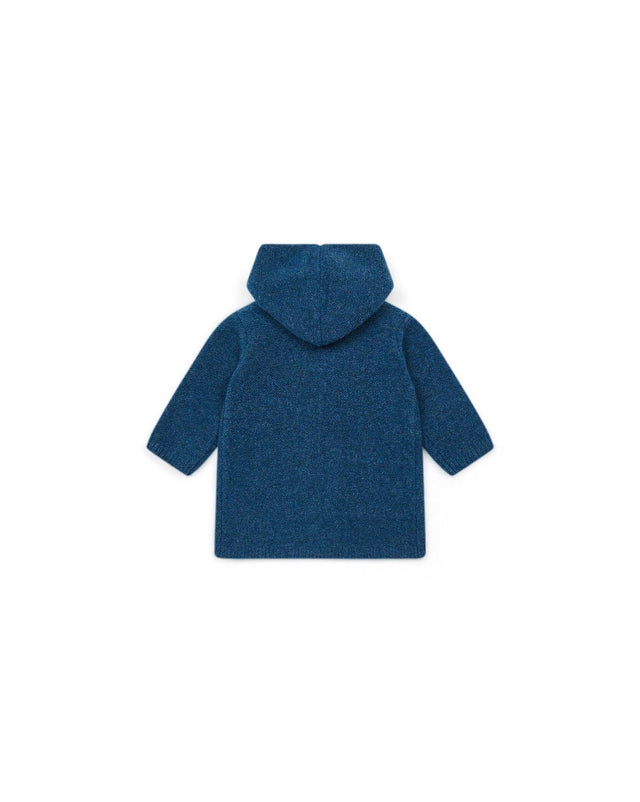 Manteau - Miro bleu Bébé en tricot point mousse - Image alternative