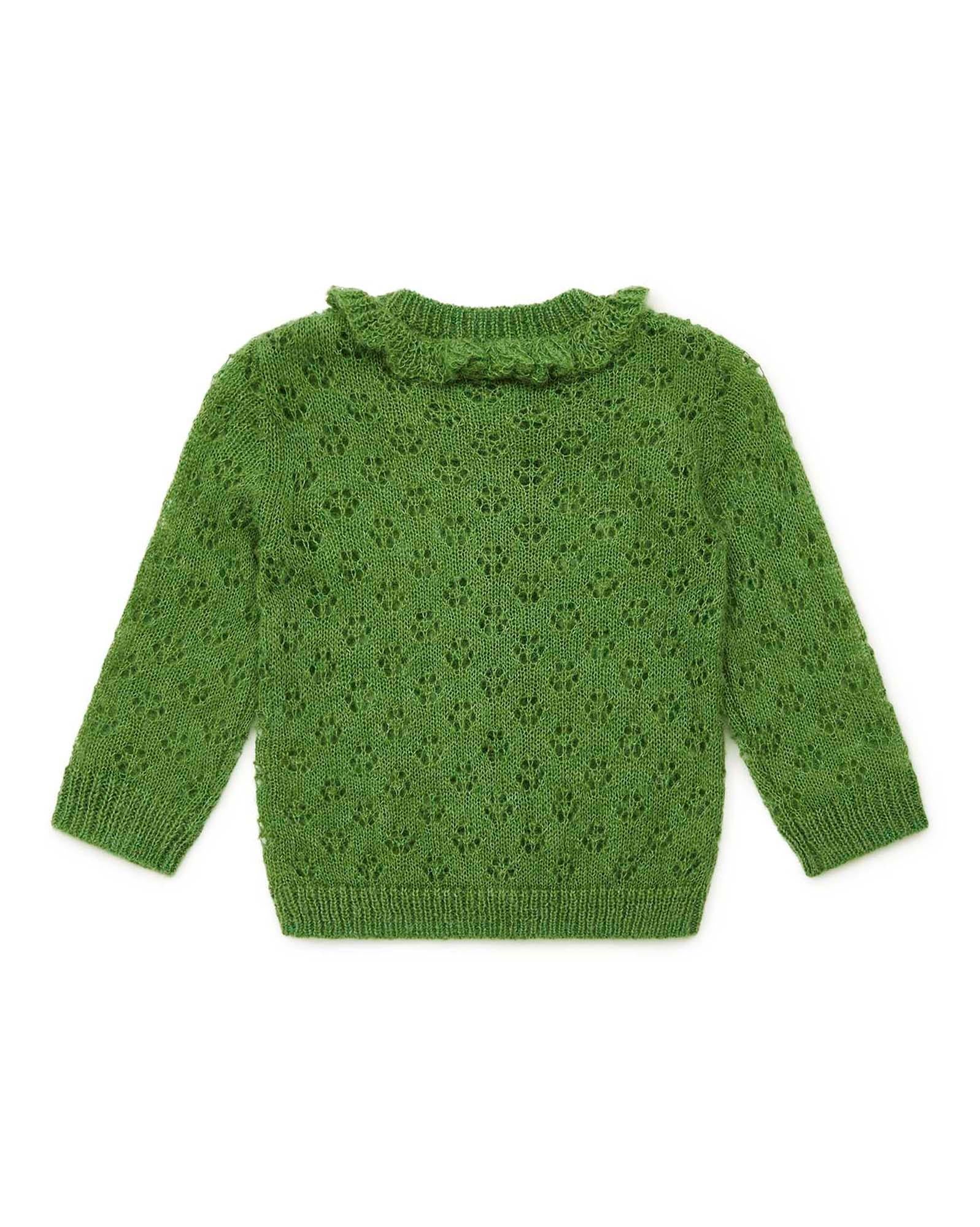 Cardigan Corolle vert Bébé en tricot
