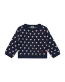 Cardigan - Mylove Blue Baby Print hearts