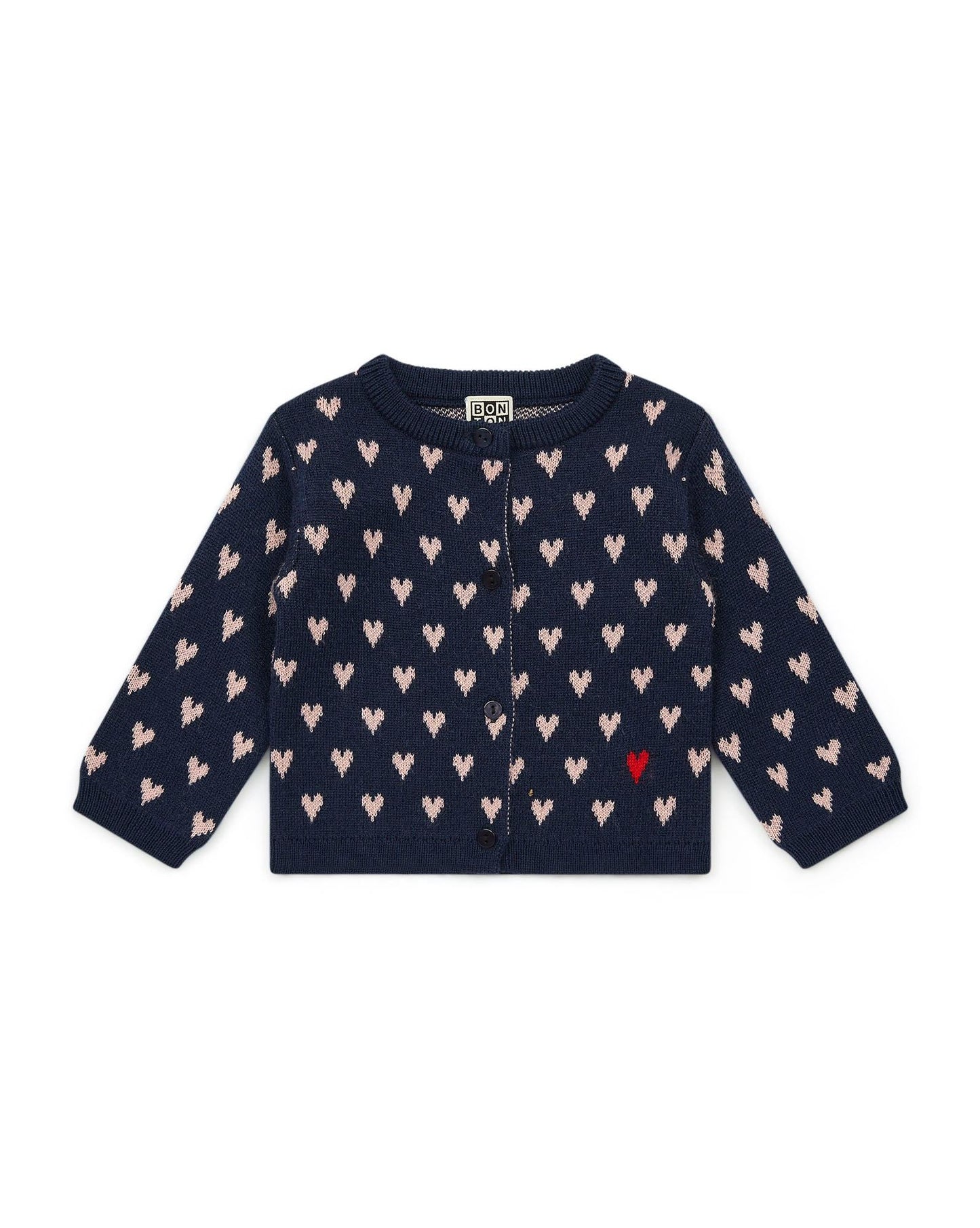 Cardigan - Mon Amour Blue Baby Print hearts