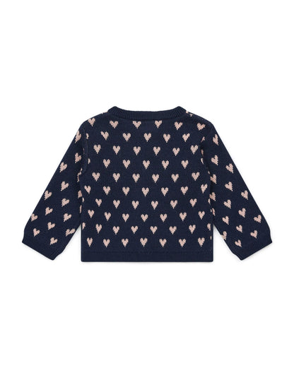 Cardigan Mon Amour Blue Baby Print hearts