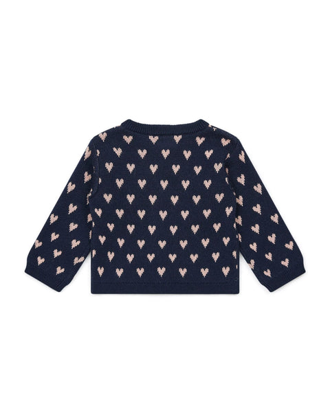 Cardigan - Mylove Blue Baby Print hearts - Image principale