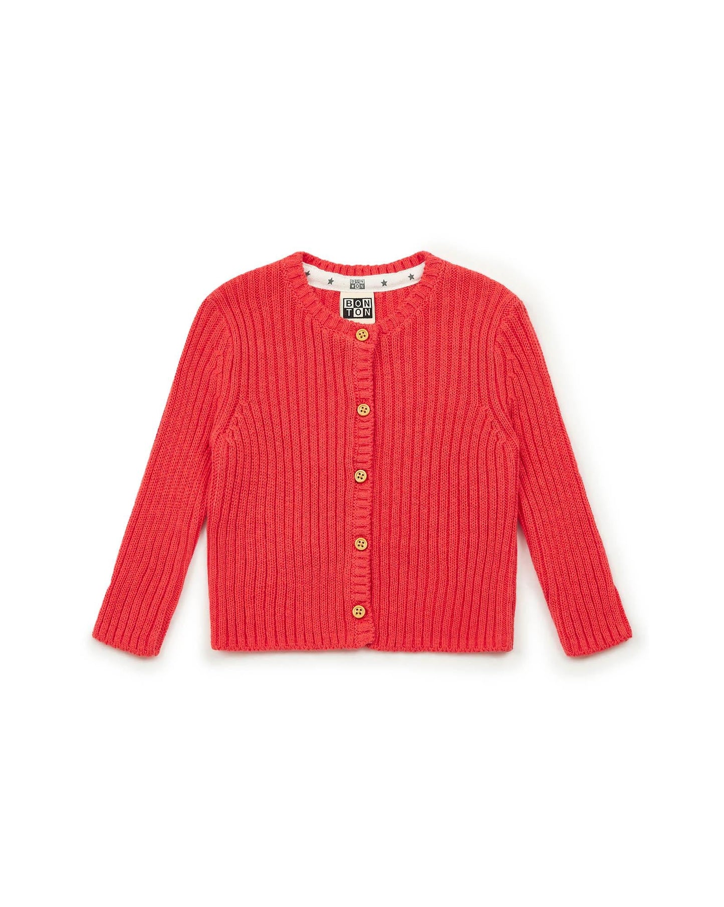 Cardigan - Sheep Pink Baby ribbed