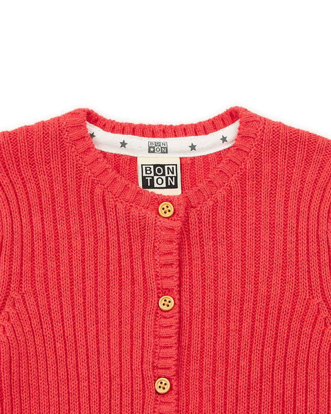 Cardigan - Sheep Pink Baby ribbed - Image principale