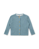 Cardigan - Mouton bleu Bébé à côtes