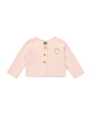 Cardigan - Timousse Pink Baby in Wool and cotton