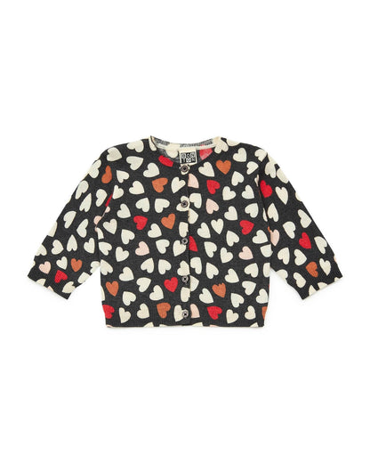 Cardigan Black Baby knitted Print