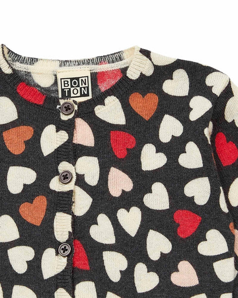 Cardigan - Black Baby knitted Print - Image principale