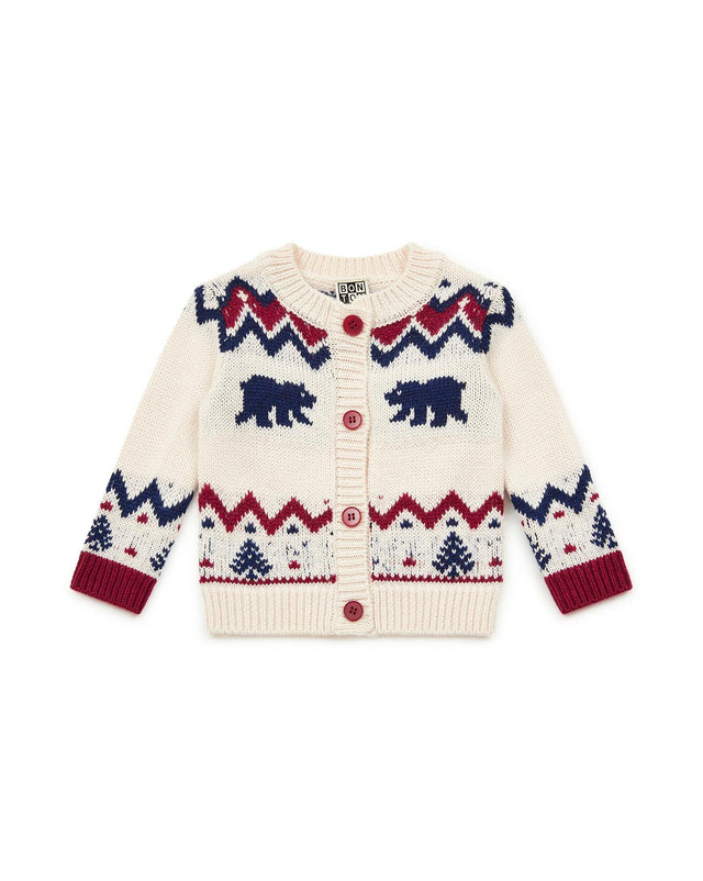 Cardigan - Bear Beige Baby knitted - Image principale