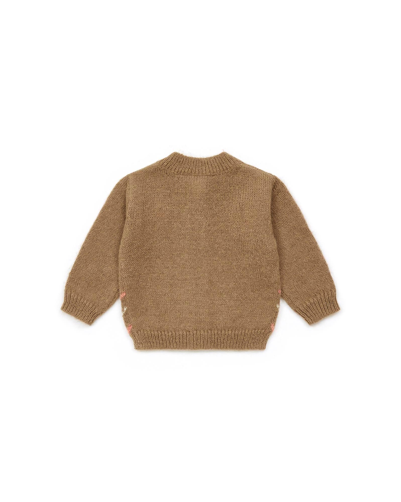 Cardigan Rossignol marron Bébé en maille