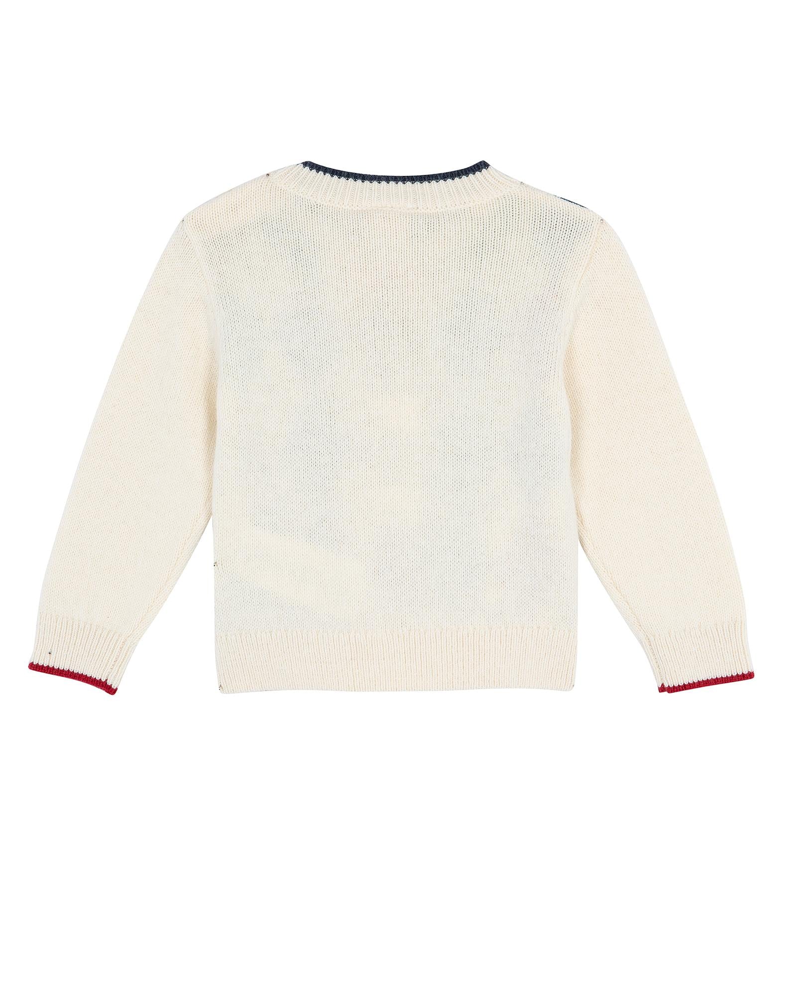 Pull Scotty beige Bébé en tricot