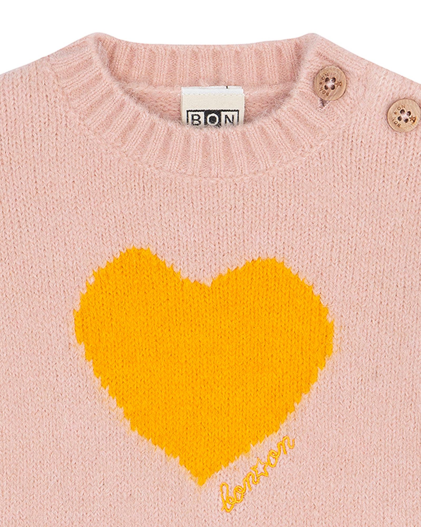 Pull Mistyheart rose Bébé en tricot