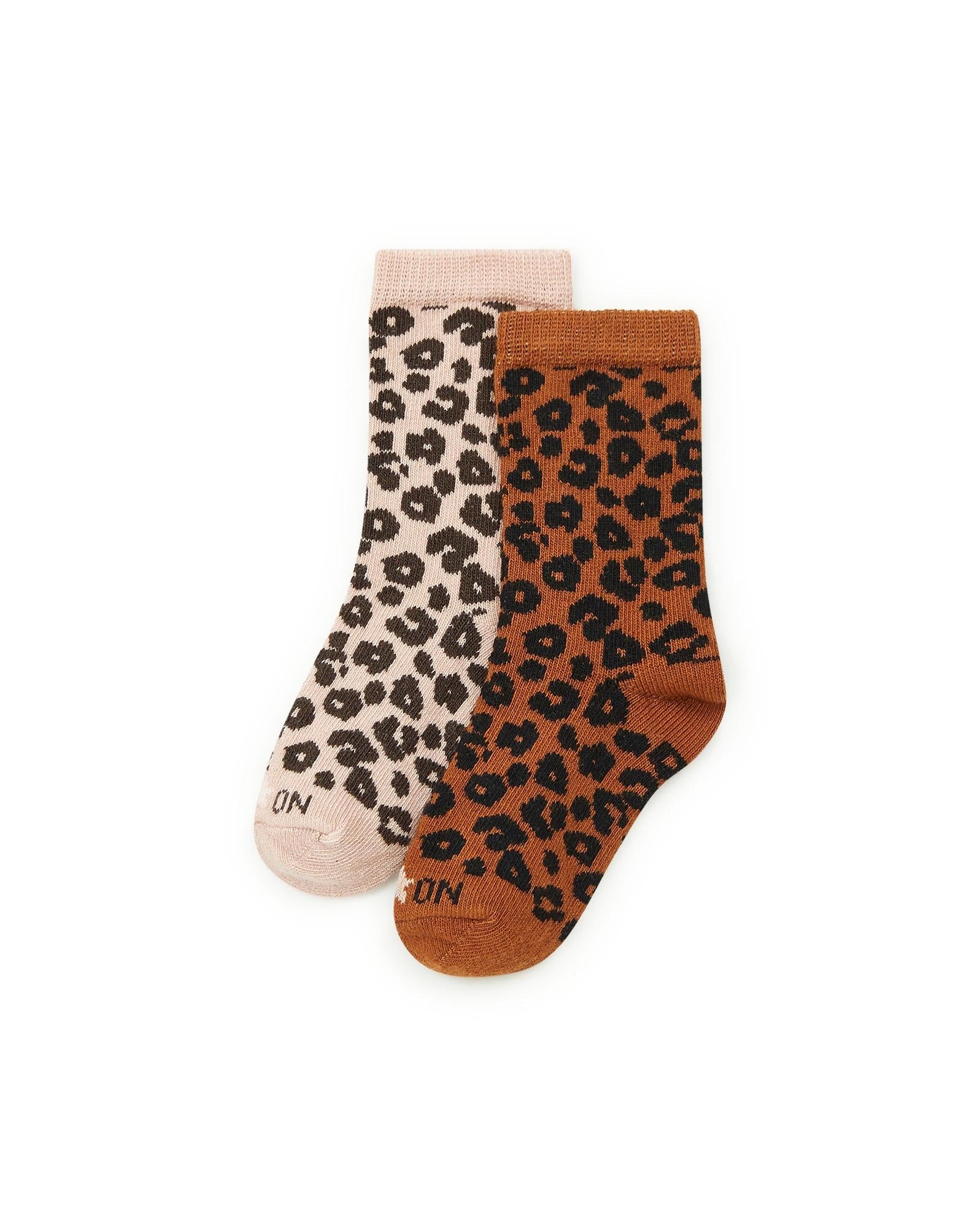 Chaussettes rose léopard Bébé en maille