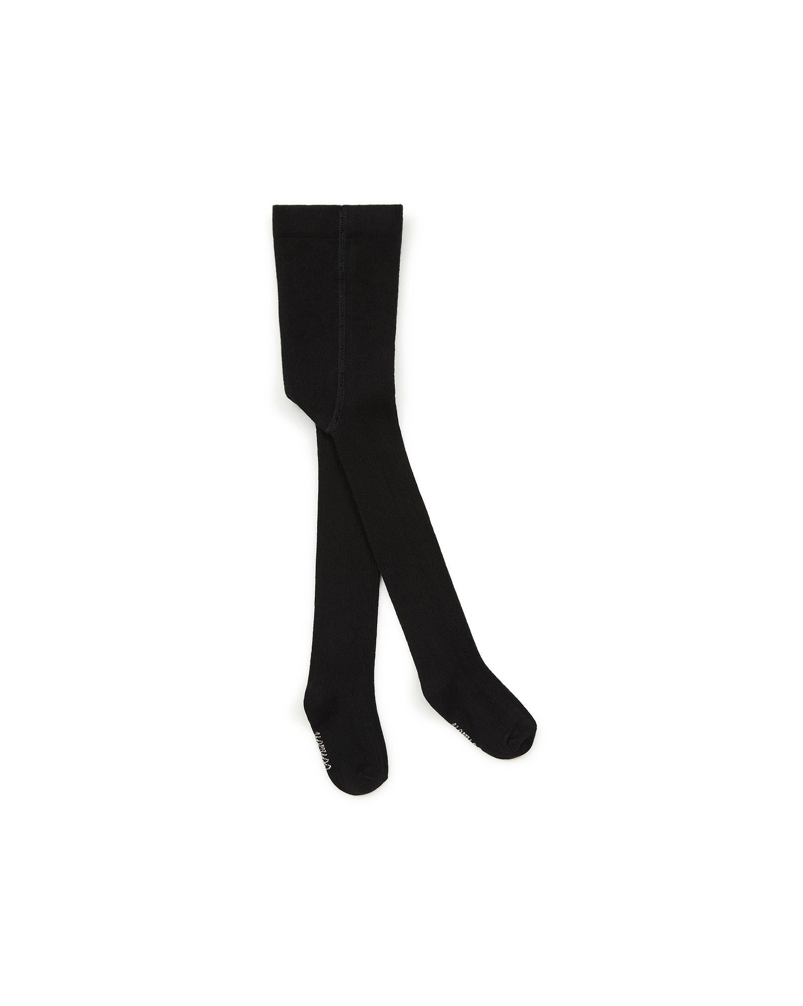 Collants noirs Bébé à côtes