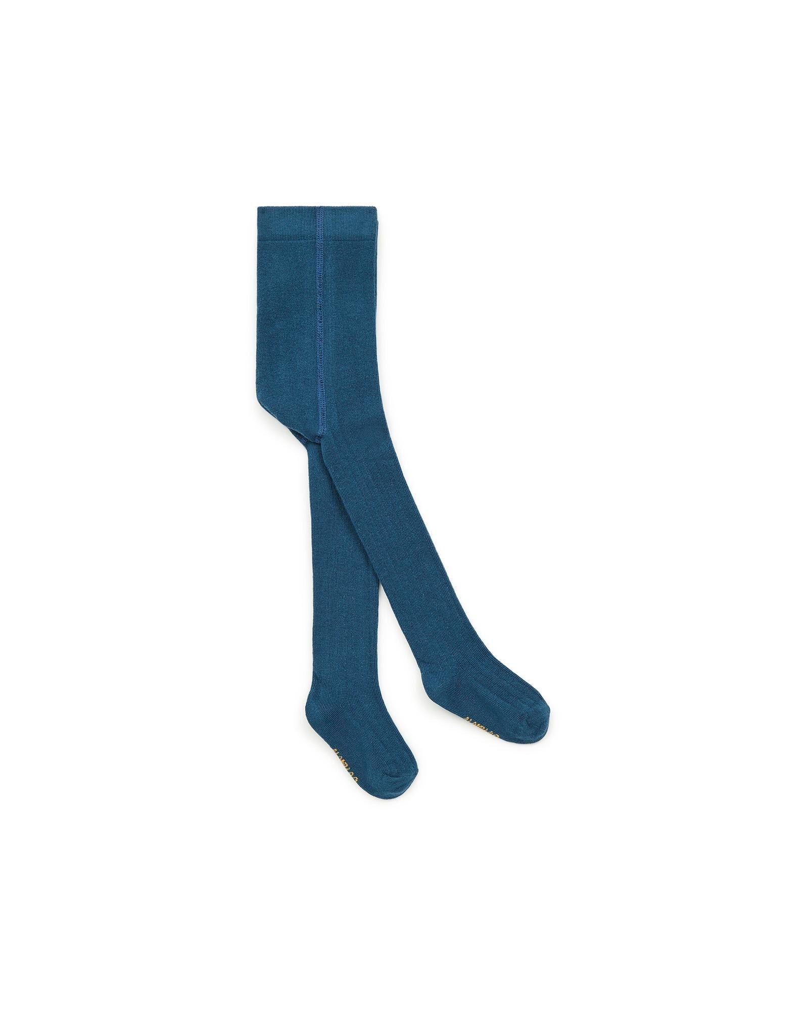 Collants bleus Bébé à côtes