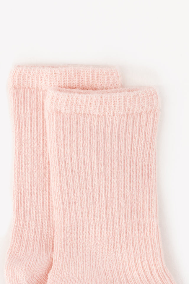 Lot 2 Socks - Pink ribs Baby - Image alternative