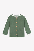 Cardigan - Sheep Green Baby organic cotton