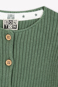 Cardigan - Mouton vert Bébé coton organique