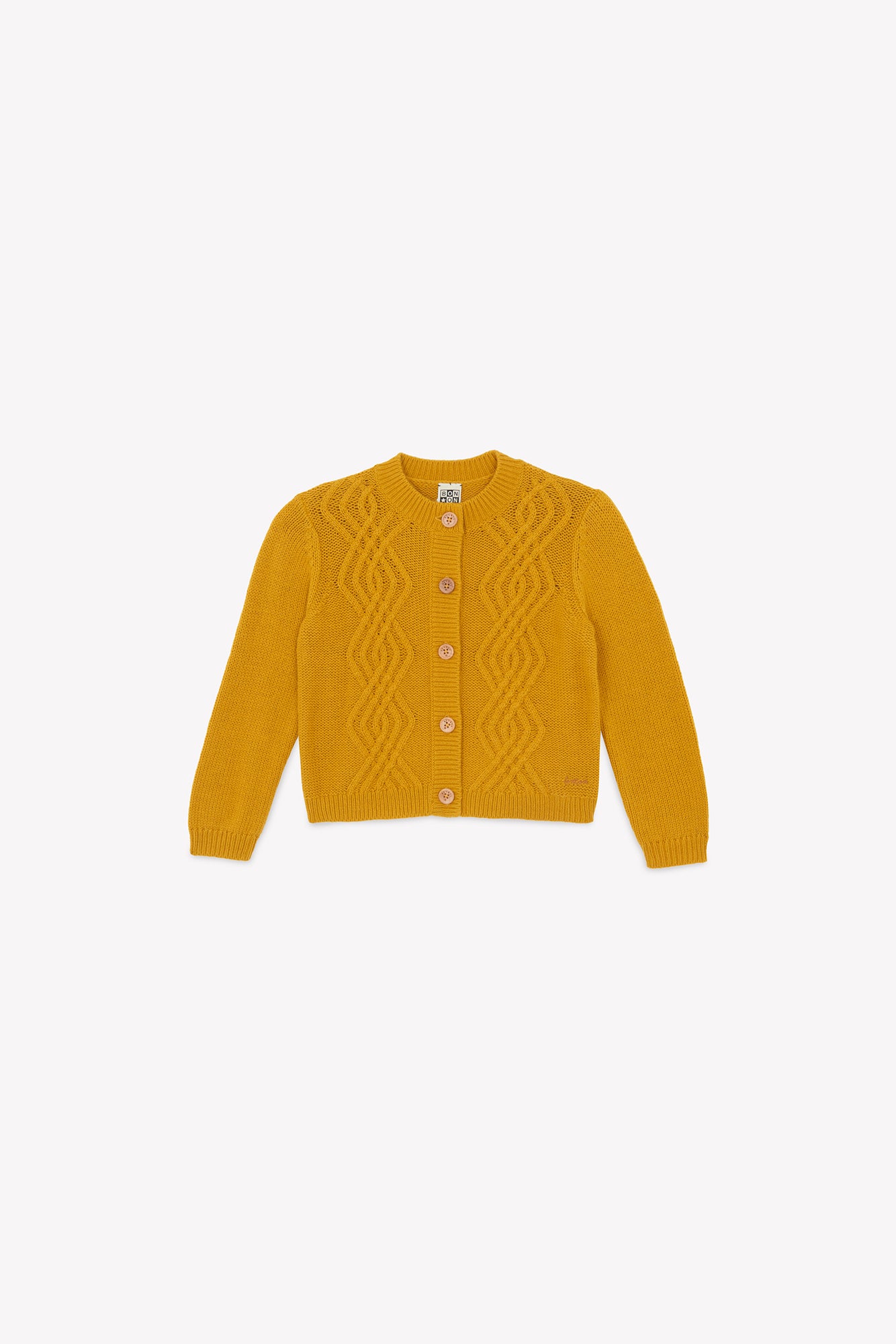 Cardigan  - Bernard Tricot Cable Yellow