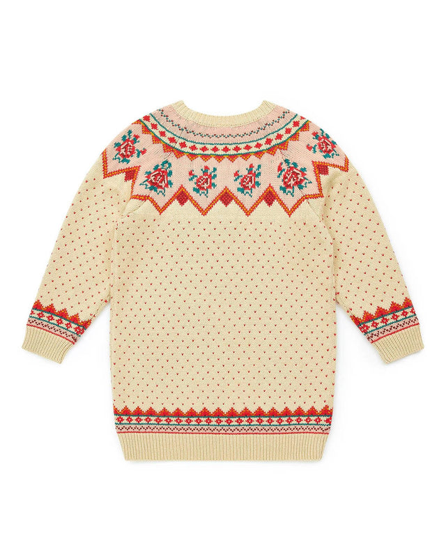 Dress - Sweater Beige in jacquard knitting - Image alternative