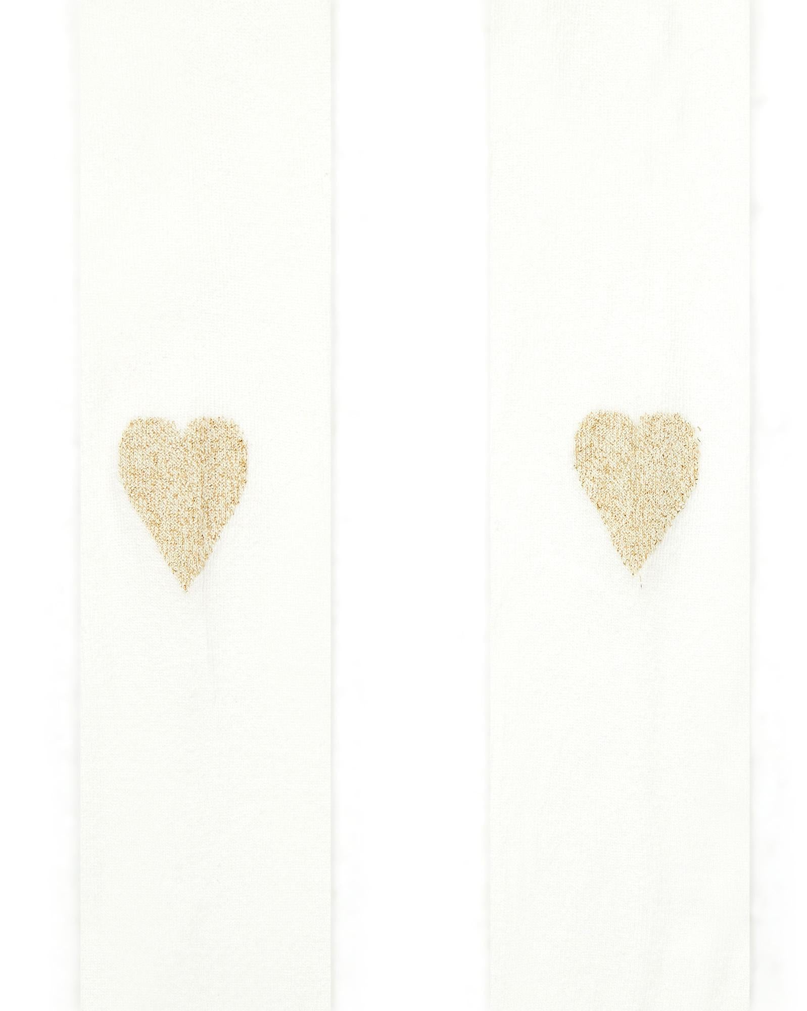 Legging beige à cœur