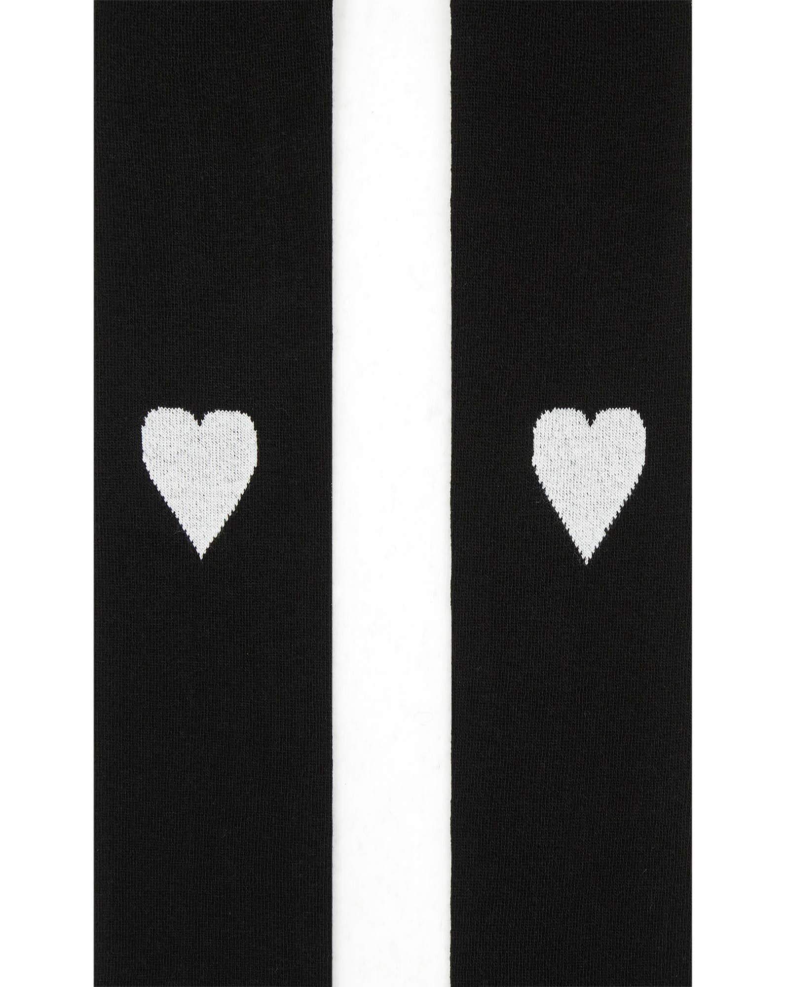 Legging noir à cœur