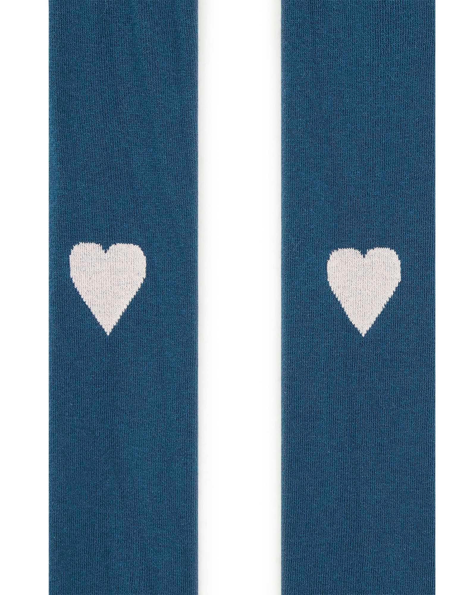 Legging bleu à cœur