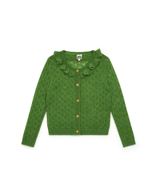 Cardigan - Corolle Green in opening knitting - Image principale