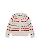 Cardigan - beige en tricot jacquard