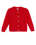 Cardigan - Bernard rouge en tricot torsadé