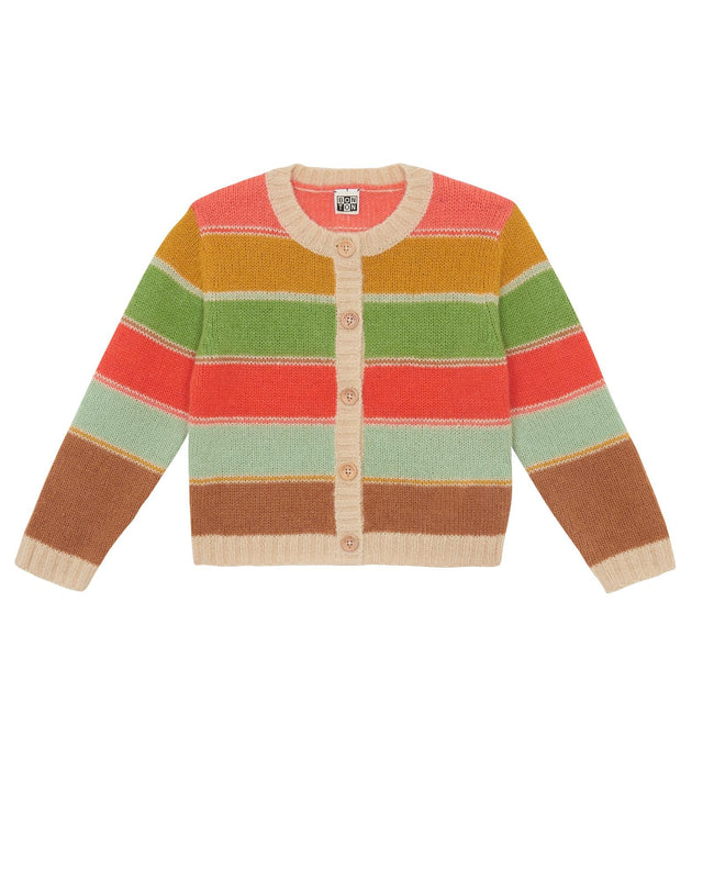 Cardigan - Stripes Multicolored in knit - Image principale