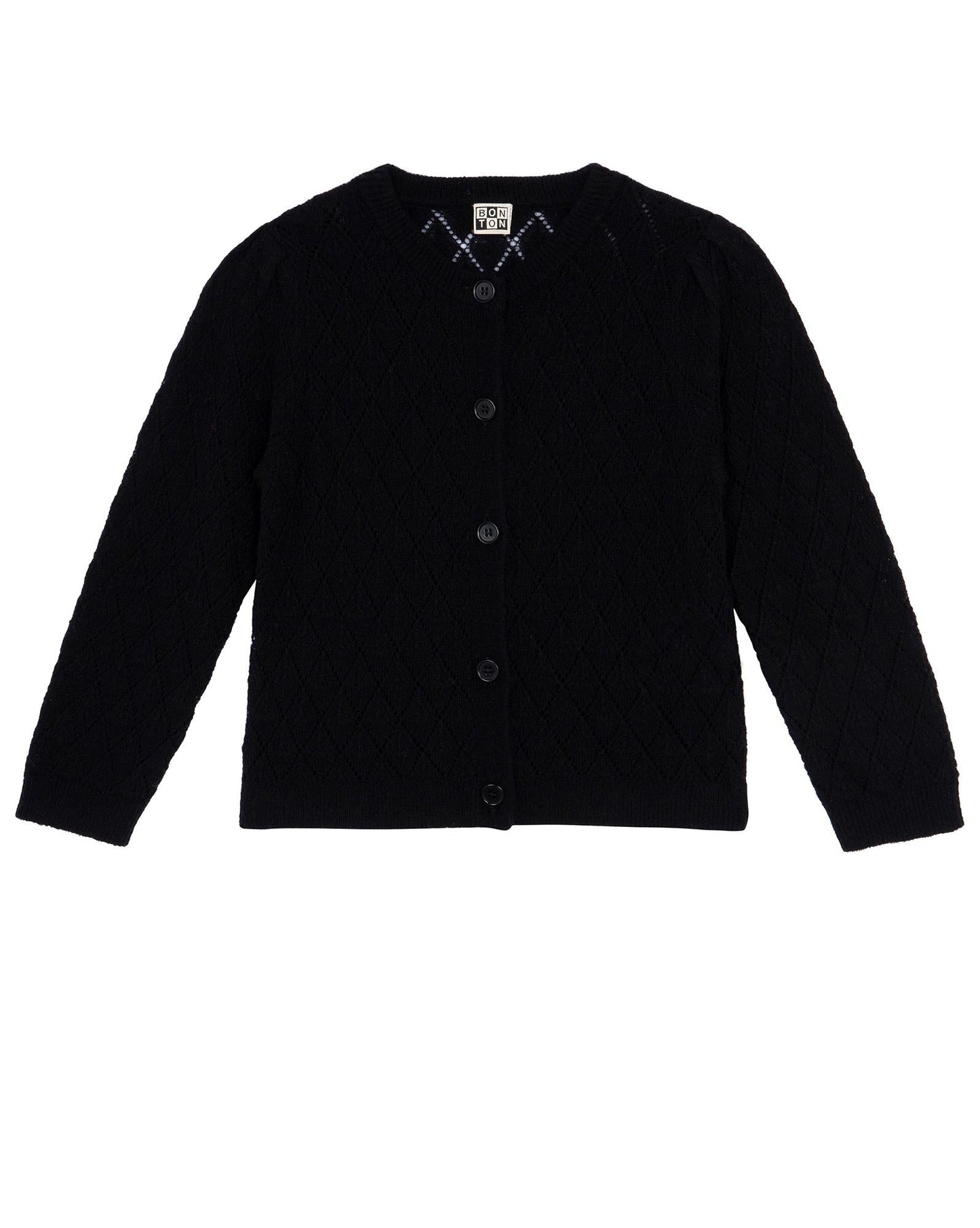 Cardigan - Francis noir en tricot