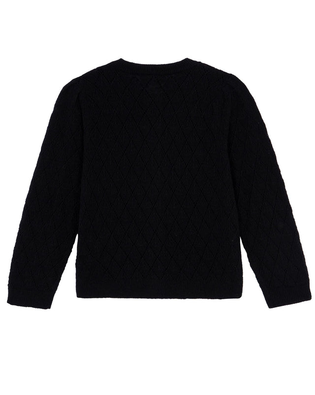 Cardigan - Francis noir en tricot - Image alternative